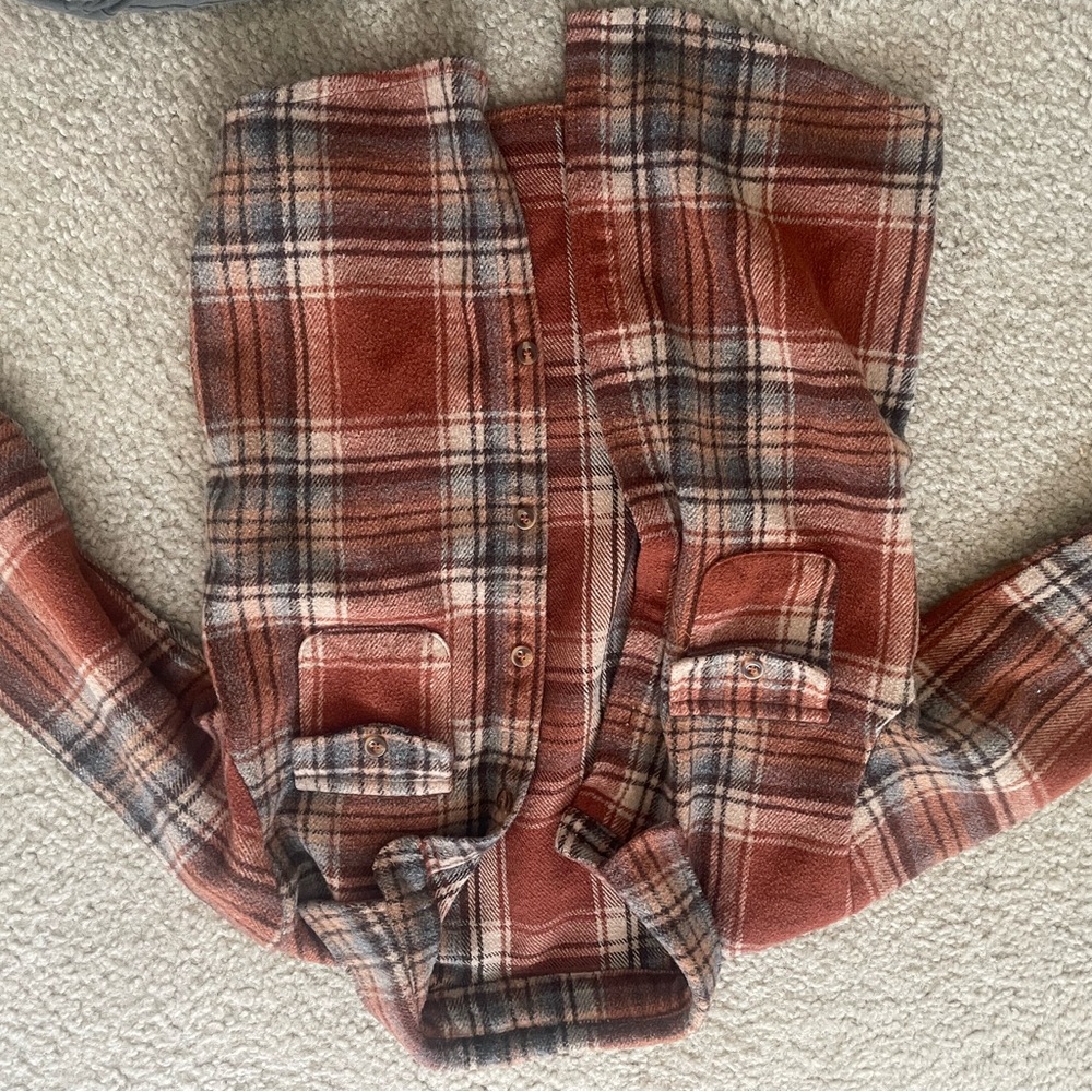 Plaid Button-Up Shirt Jacket